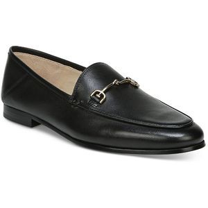 Sam Edelman Womens Loraine Black Leather Embellished Loafers Shoes
